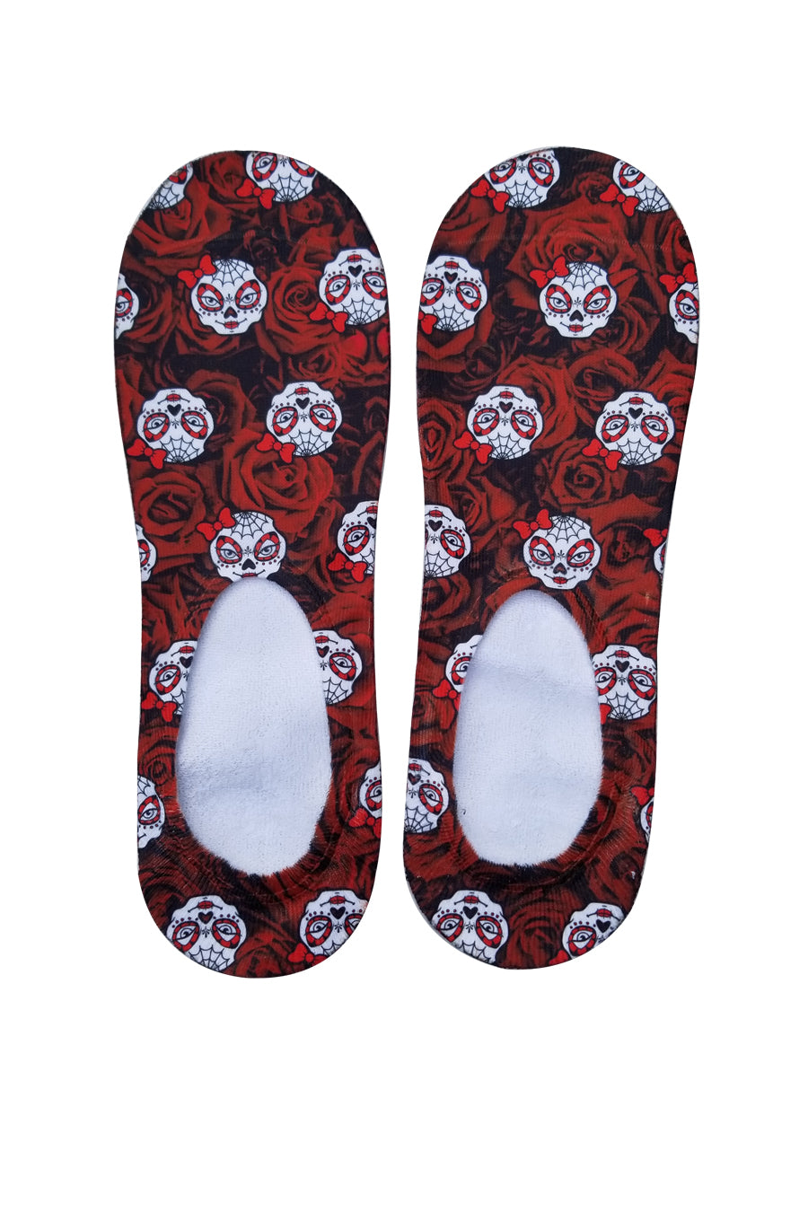 Rose Skull No show Socks