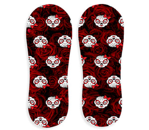 Rose Skull No show Socks